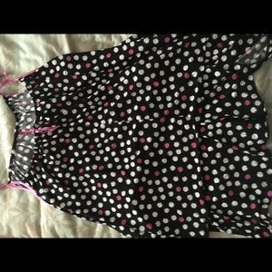 Black background short silky pajamas with tie top